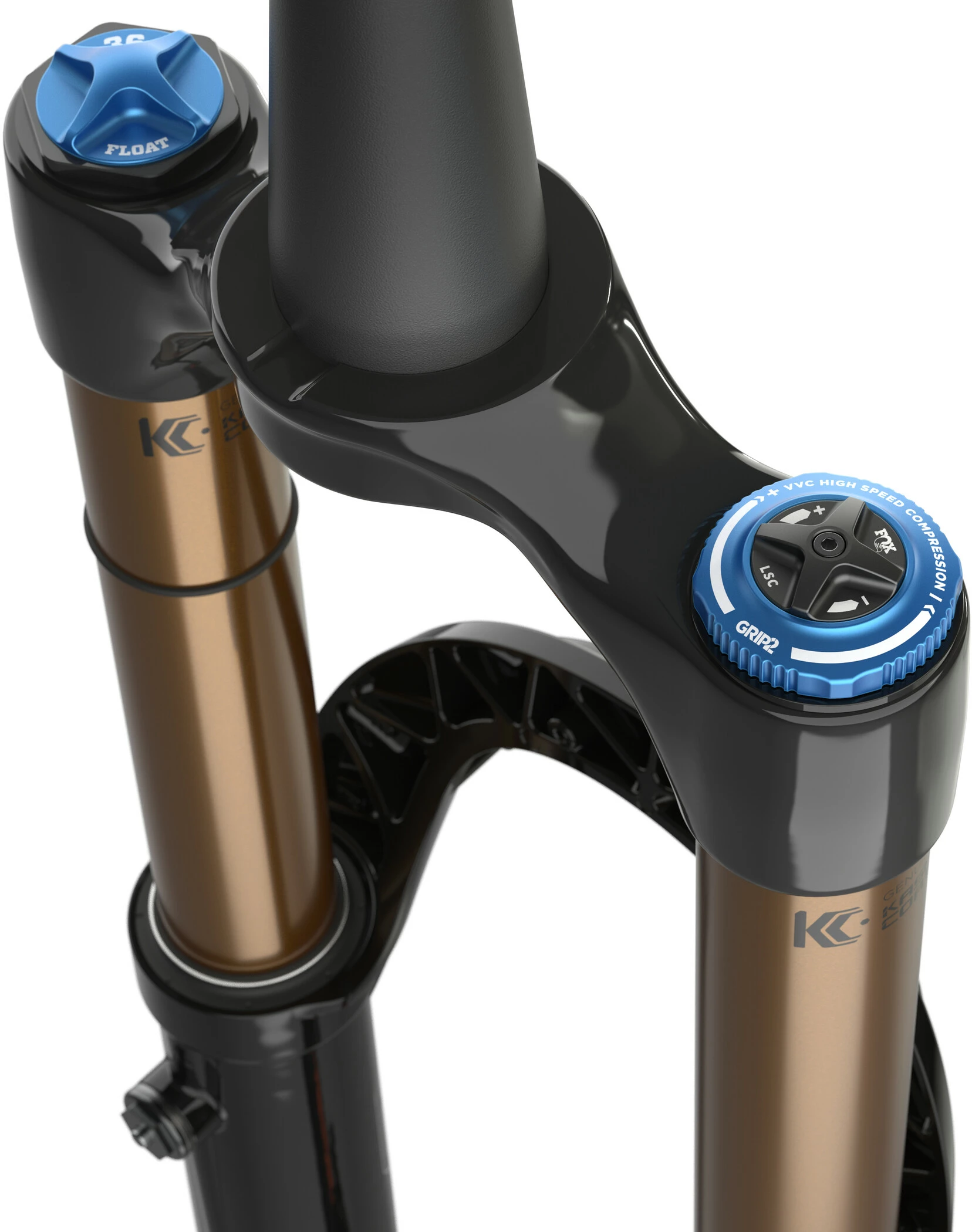 Fox Racing Shox 36 K Float 27.5" F-S E-Optimized 140mm Grip 2 HSC LSC HSR LSR 110 58HT 44mm, Sort/orange - Billede 5