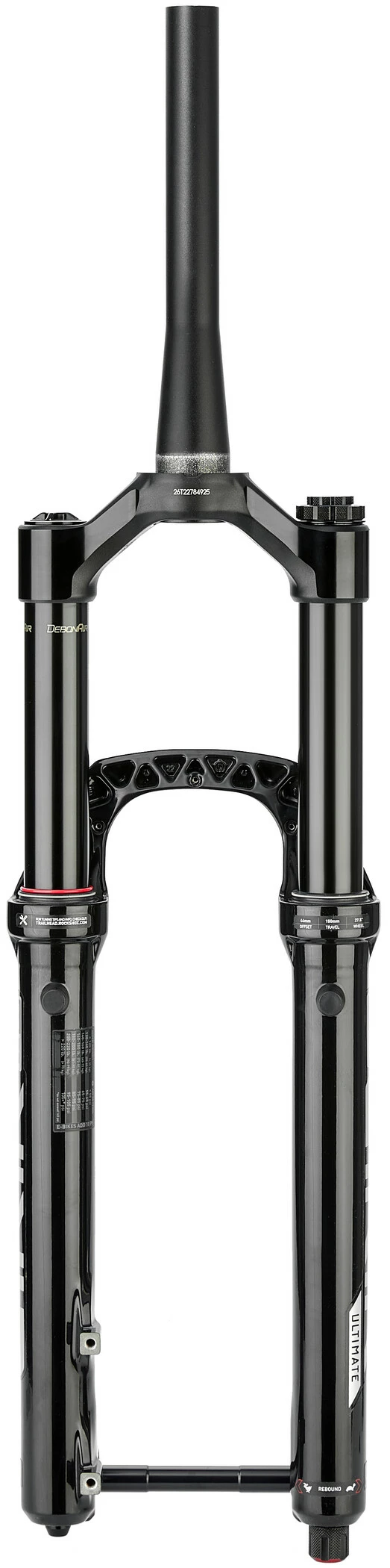 RockShox Lyrik Ultimate Charger 3 RC2 Affjedringsgaffel 27,5" Boost 150 Mm 44 Mm DebonAir+ Tilspidset, Sort - Billede 3