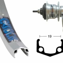 Ryde Cyber 10 Baghjul 26x1.75 Shimano 7 Gear 36L, Hvid/grå