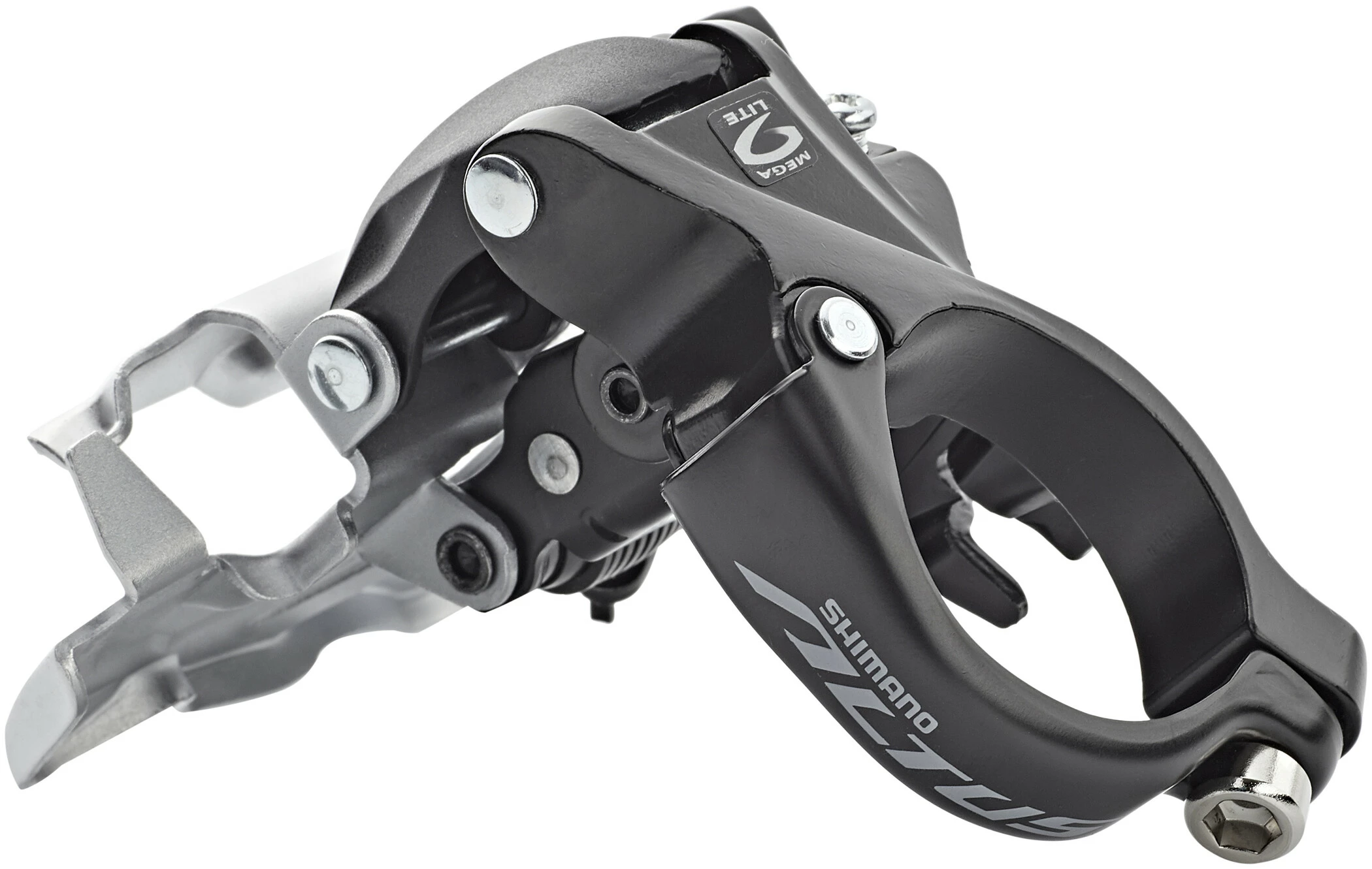Shimano Altus FD-M2000 Forskifter 3x9-speed Down Swing Klemme Høj, Sølv/sort - Billede 3