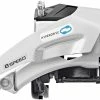 Shimano Altus FD-M315 Frontskifter 2x7 / 8-trins Top Swing Clamp Deep Dual-Pull, Sølv/sort