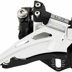 Shimano Deore MTB FD-M6025 Forskifter 2x10-speed Uden Plade/E-Type 34-38 Tænder, Sort/sølv