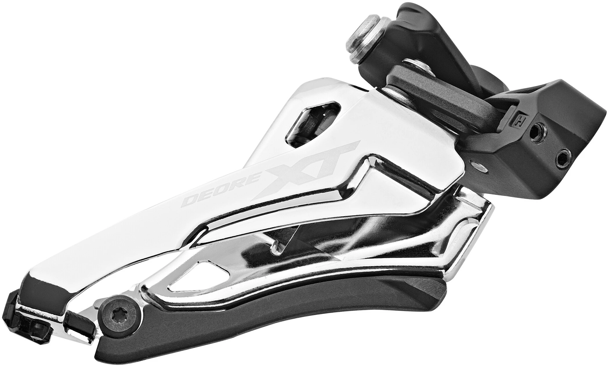 Shimano Deore XT FD-M8100 Forskifter 2x12 Side Swing Mid Clamp Front-Pull, Sort/sølv