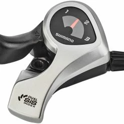Shimano Tourney SL-TX50 Tommelfingerskifter 3-speed Venstre SIS, Sølv/sort
