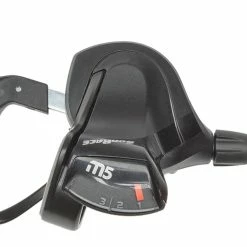 SunRace DLM503 Udløser Med Dobbelt Håndtag 3-trins Venstre, Sort