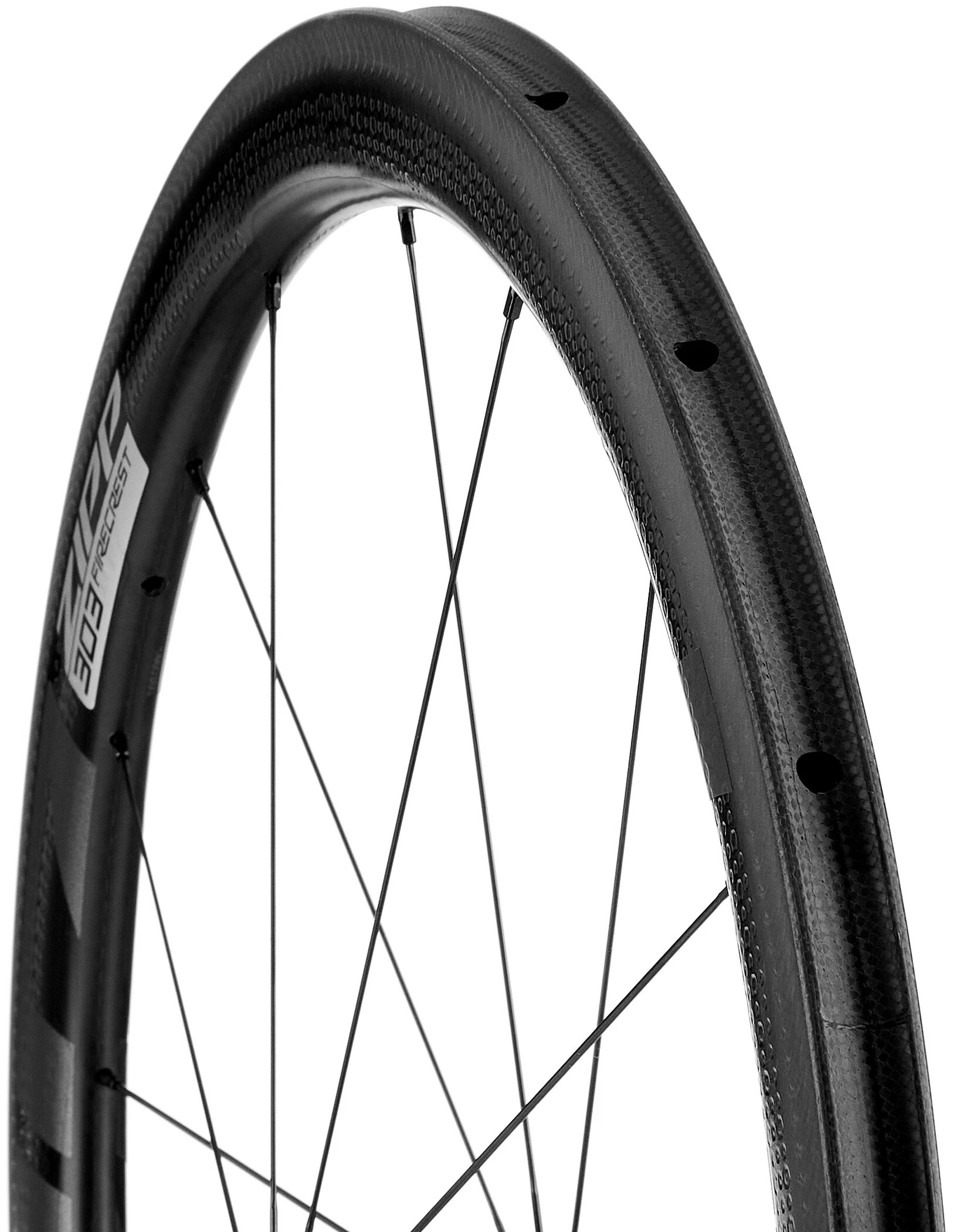 Zipp 303 Firecrest Forhjul 28" 100mm Carbon Tubular QR, Sort - Billede 2